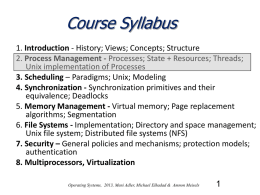 2. Processes and Scheduling