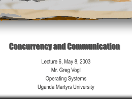 Operating Systems: Concurrency and
