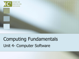 Computing Fundamentals 2 2008