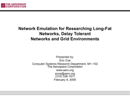 Network Emulation for Researching Long-Fat