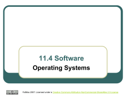11.4 Software Operating Systems