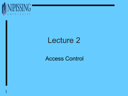 Lecture 2 - Nipissing University Word
