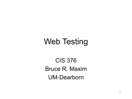 Web Testing