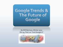 Google Trends & The Future of Google