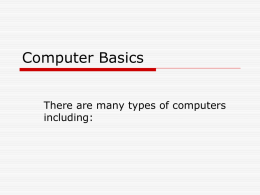 Computer Basics - Scott County Schools