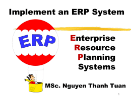 Choosing an ERP system