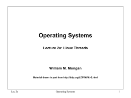 Operating Systems Lecture 1: Introduction Review of System