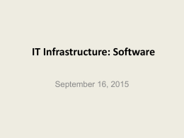 IT Infrastructure: Software