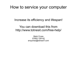 How to service your computer Increase its efficiency and lifespan