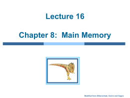 Lecture #16: Memory Management