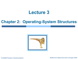 Lecture #3: Operating