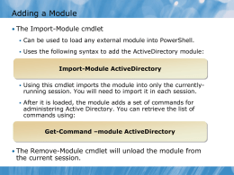 Import-Module ActiveDirectory Get