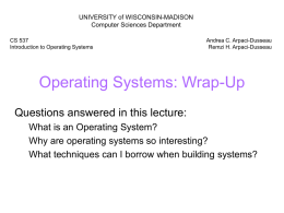 last-lecture - Computer Sciences User Pages