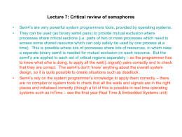 Lecture 7: Critical review of semaphores
