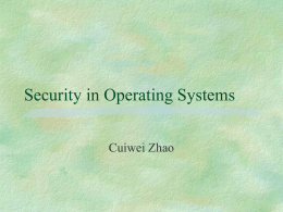 Protection in General-Purpose Operating Systems