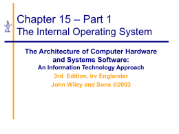 15.a The Internal Operating System