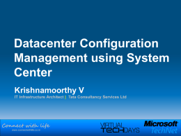Data Centre Configuration Management using System