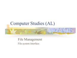 File-system Interface