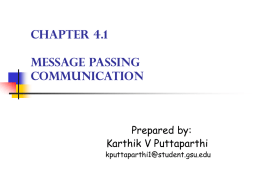Chapter 4.1 Message Passing Communication