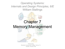 Chapter 7 Memory Management