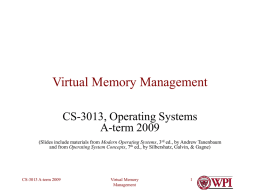 Virtual Memory Management