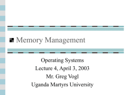 Memory Management - www.gregvogl.net