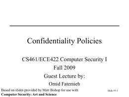 Confidentiality Policy - Course Website Directory