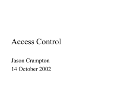 Access Control Models: A Brief Introduction