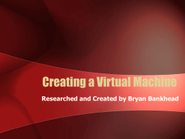 Creating a Virtual Machine