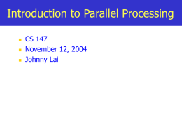 Parallel, Distributed, and Multithreaded Computing