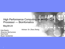 High Performance Computing on an IBM Cell Processor