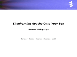 Shoehorning Apache Onto Your Box