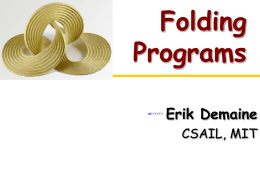 Folding Programs