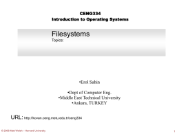CENG334 Introduction to Operating Systems