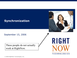 Synchronization Presentation (10-09-06)