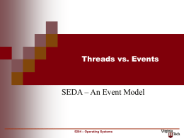 Threads vs. Events