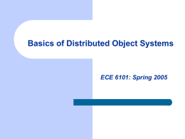 Lecture slides on distributed object systems
