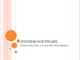 SYSTEM SOFTWARE