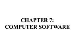 chapter 7: computer software