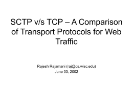 SCTP v/s TCP