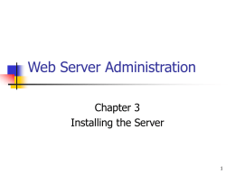 Server Installation - Information Technology Gate