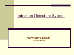 Report: Intrusion Detection Systems