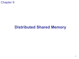 Distributed Shared Memory