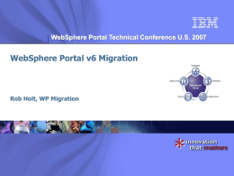 WebSphere Portal Technical Conference US 2007