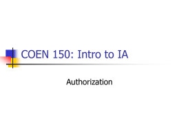 Authorization - Computer Engineering
