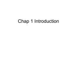 Chap 1 Introduction