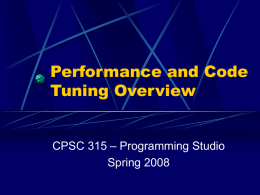 Code Performance - CS Course Webpages