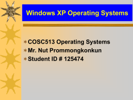 Windows XP Oprerating Systems