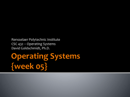 csc432-week05x - Rensselaer Polytechnic Institute: Computer