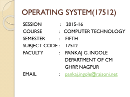 operating system - GH Raisoni Polytechnic, Nagpur